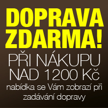 Doprava ZDRARMA při nákupu nad 1200 Kč